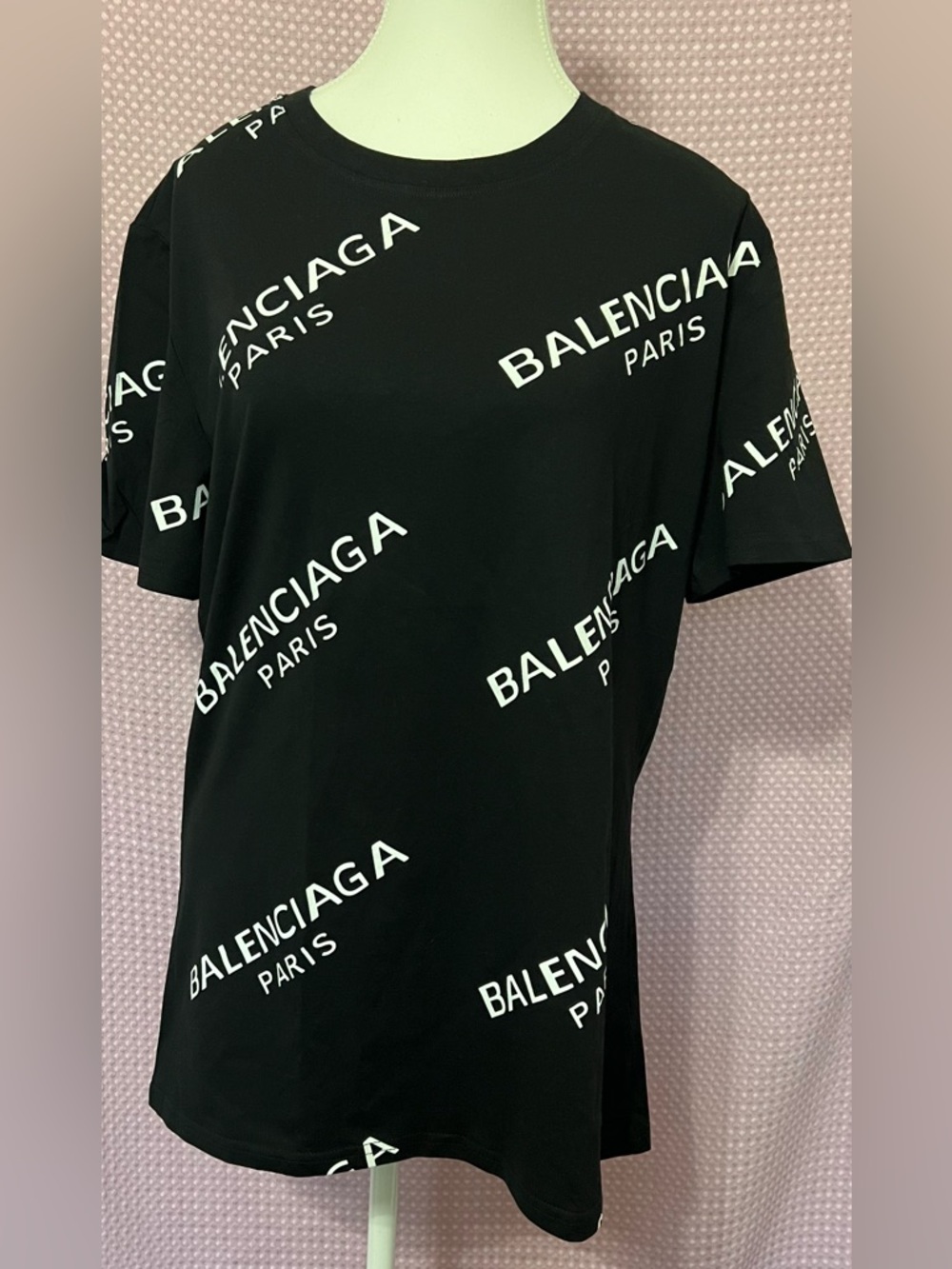 Balenciaga Black Logo-Print Short Sleeve Tee